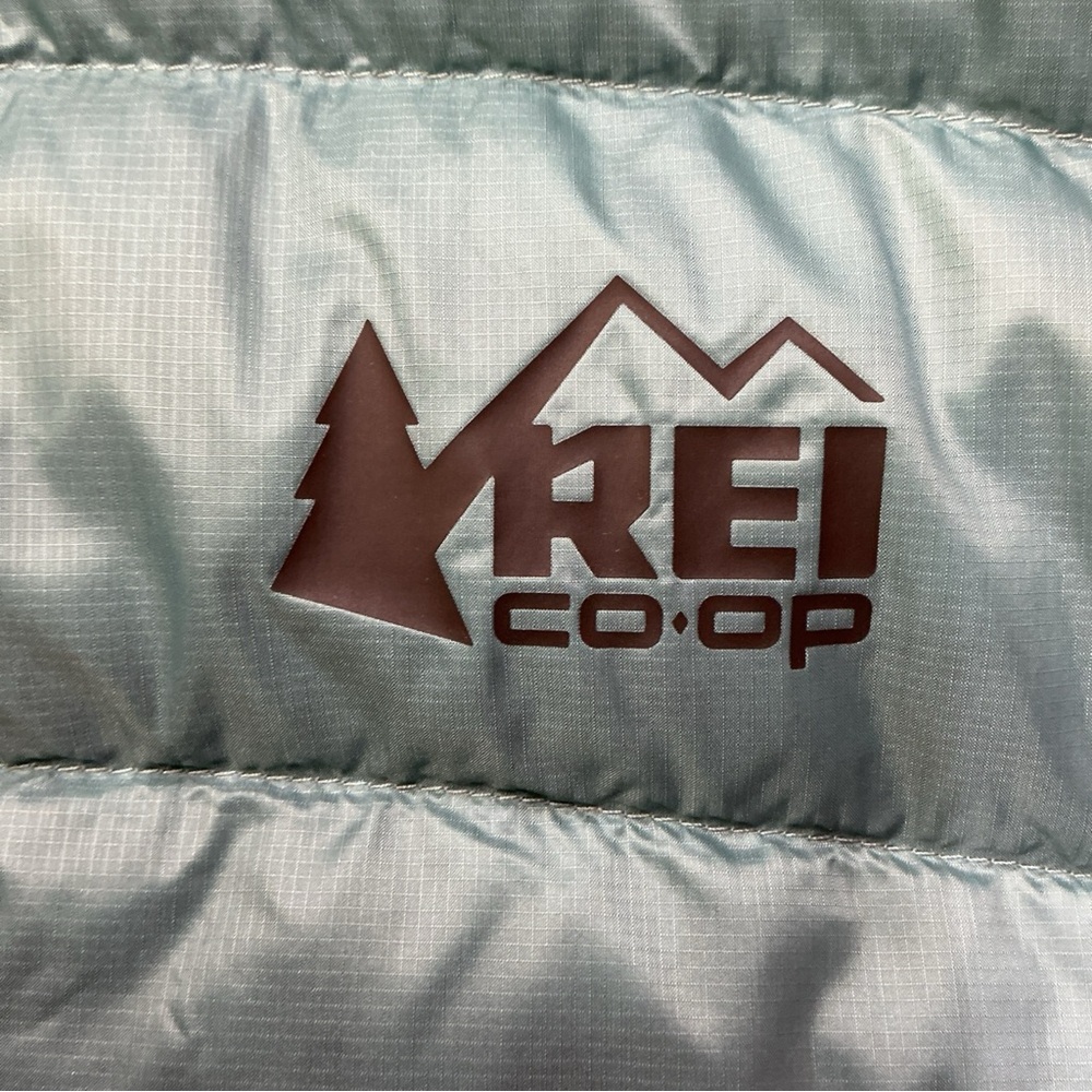 REI 650 Down Quilted puffer Vest Womens Large Tundra teal outdoor hiking trail - Picture 10 of 11